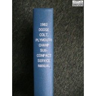 Dodge Colt 1982 Shop Manual "Subcompact" USED  reboundl