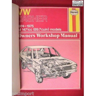 VW Volkswagen Repair Manual Dasher 1974-1975  Haynes  Used