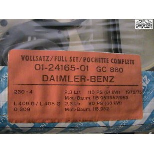 Mercedes 230 4 cylinder Full Gasket Set 1973 - 1978